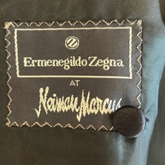 Ermenegildo Zegna Vintage Men’s Black Wool Double Breasted Blazer Jacket - Picture 6 of 8